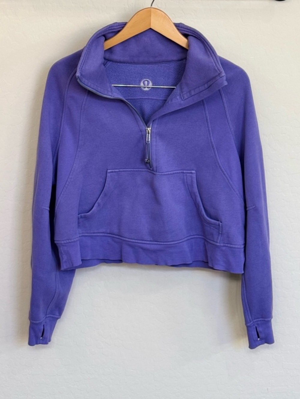 Lululemon Wild Indigo Scuba Oversized Funnel Neck Half Zip M/L Dark Lavender